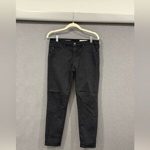 ANTHROPOLOGIE ADRIANO GOLDSCHMIED THE ABBEY ANKLE PETITE Black Jeans Size 29P